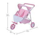 Olivia's Little World - Twinkle Stars Princess Baby Doll Twin Strollers - Pink