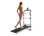 FitnessLab Manual Treadmill Foldable Incline Exercise Fitness Walk Machine Home Gym