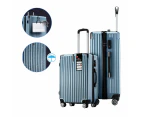 2 PCS Luggage Set Suitcases Carry On Spinner Traveller Bags Cabin Hard Shell Case Trolley Lightweight Travel Storage Rolling TSA Lock Ice Blue