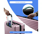 2 Piece Luggage Suitcase Set Carry On Spinner Case Traveller Bag Storage Cabin Lightweight Hard Shell Trolley Wheels TSA Lock Rose Gold