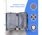 2 PCS Luggage Set Suitcases Carry On Spinner Traveller Bags Cabin Hard Shell Case Trolley Lightweight Travel Storage Rolling TSA Lock Ice Blue