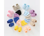 Infants Newborn Toddlers Boys Girls Shower Gifts No Scratch Mittens Socks Set - Navy Blue