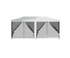 Instahut Gazebo Pop Up Marquee 3x6m Wedding Party Outdoor Camping Tent Canopy Shade Mesh Wall White