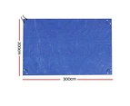 Aqua Buddy Pool Cover 3x2m Above-ground Swimming Pool Blanket Blue