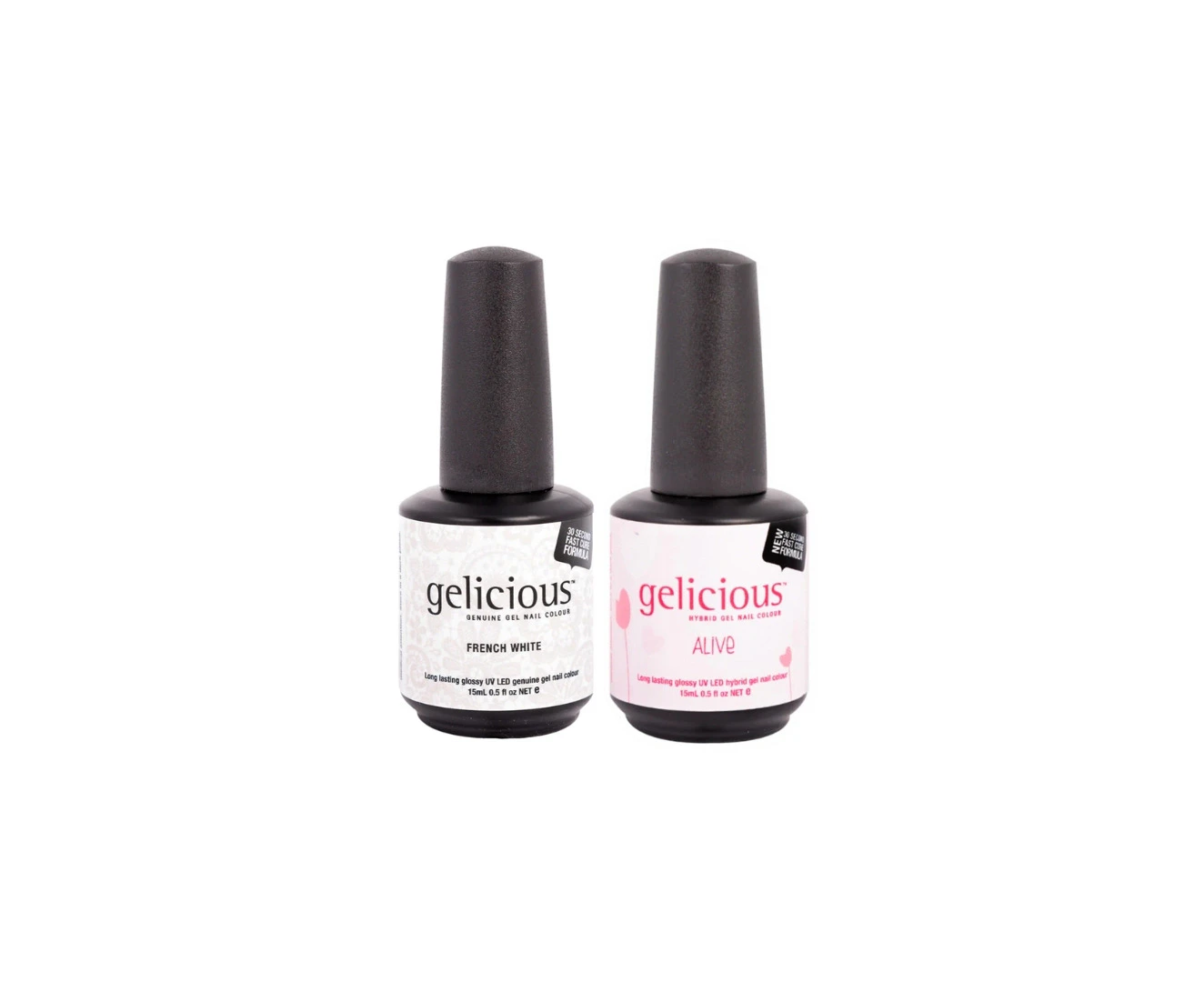 Gelicious Duo Kit - French White & Alive 2 x 15mL