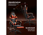 Artiss Gaming Chair Ergonomic Office Chairs Executive Computer Footrest Seat Orange