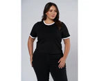 SUNDAY IN THE CITY Women's Luxe Contrast Tee