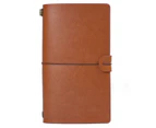 Travel Journal Notebook Vintage Retro Handmade Leather Lined Journal Refillable Note Book for Taking Notes Khaki Brown