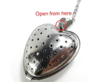 15 Pcs Tea Infusers for Loose Tea Tea Strainers for Loose Tea Tea Strainer Tea Steeper Long Grip Tea Filter, Stainless Steel Heart Shaped Tea Infuser