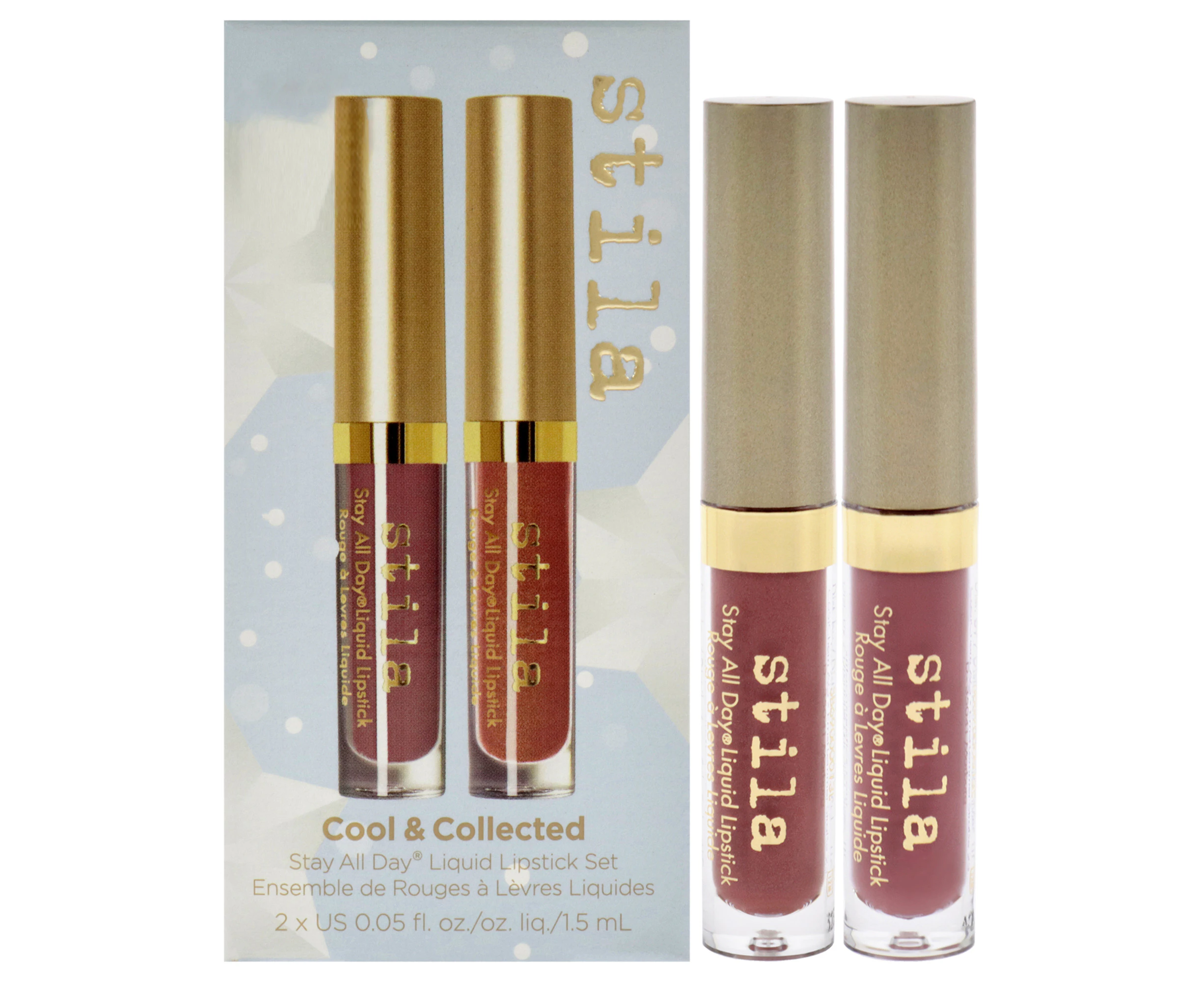 Stila Cool and Collected Stay All Day Liquid Lipstick Set For Women 2 Pc