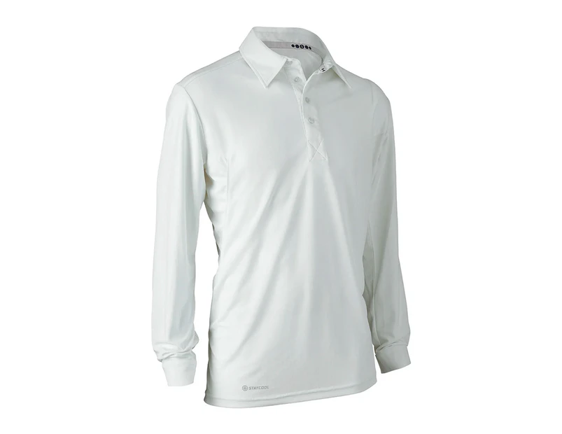 Kookaburra Sport Predator Lightweight Cricket Shirt Long Sleeve White - White