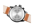 Men's Waterproof Business Casual Wrist Watch - Coffee Brown