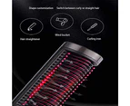 Straight Hair Comb Easy Carry Straightener Combs, Oblate Comb, Multi-Purpose Curling & Straightening, Hair Styling With Lcd & Temperature Adjustment Functi