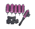 Single Handle Six-Head Fluffy Rolling Comb, Air-Guided Pear Flower Inner Buckle Straight And Curling Comb, With Clip
