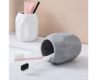Pieces Silicone Pencil Holder, Pencil Cups For Desk, Geometric Pencil Holder Makeup Brush Holder (White, Gray),Style 3