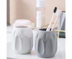 Pieces Silicone Pencil Holder, Pencil Cups For Desk, Geometric Pencil Holder Makeup Brush Holder (White, Gray),Style 3