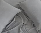 CleverPolly Vintage Washed Microfibre Sheet Set - Grey