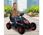 Kahuna G18 Kids Ride On Pedal Powered Go Kart Racing Style - Red