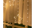 Stockholm Christmas Lights LED Wire Star Curtain 9Pc Gold Outdoor Garden Decoration