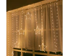 Stockholm Christmas Lights LED Wire Star Curtain 9Pc Gold Outdoor Garden Decoration