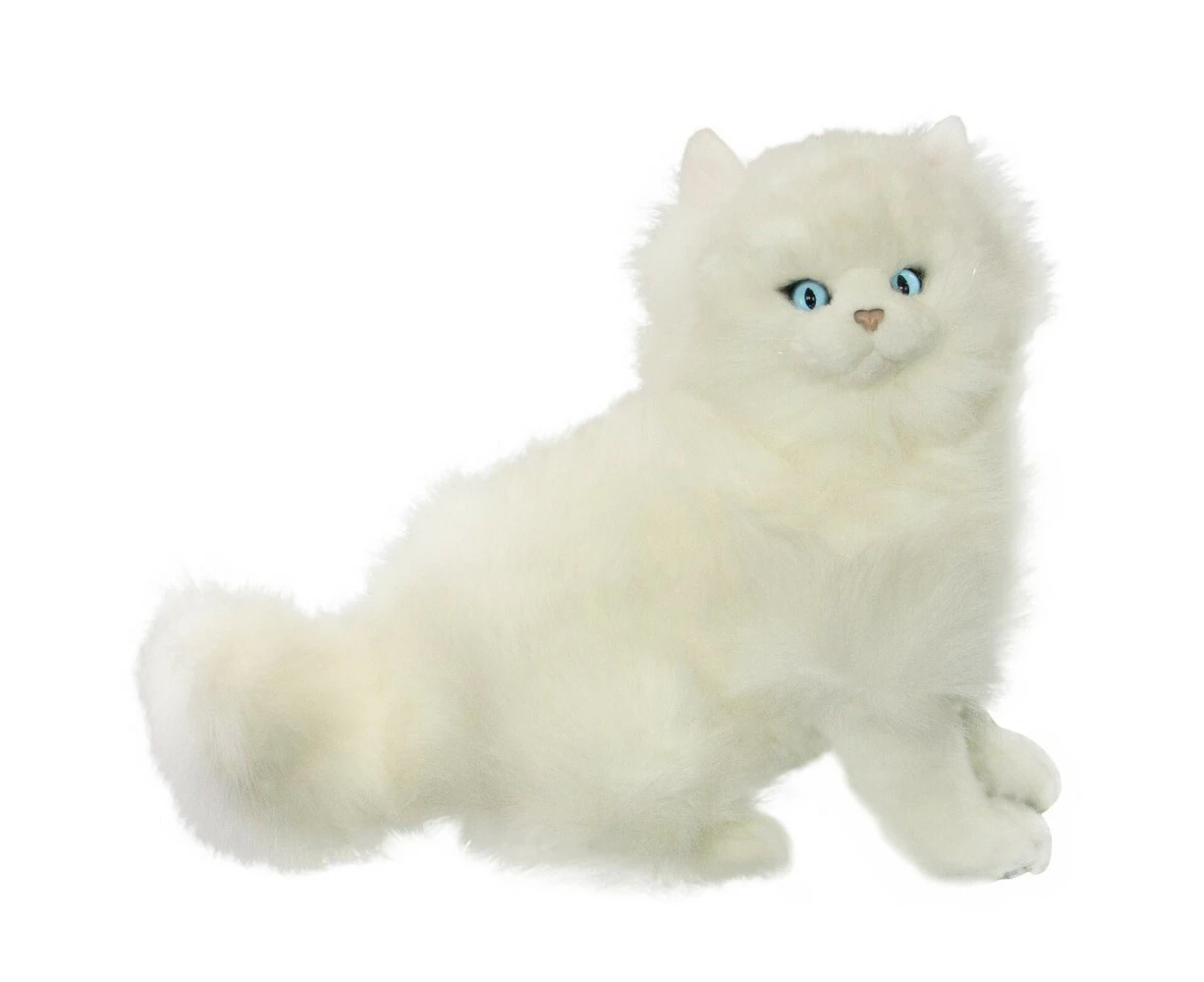 Bocchetta Plush Toys Pearl White Persian Cat Sitting