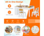 Giantex 3-in-1 Kids Table & Chairs Set Art Easel Children Activity Drawing Desk w/Storage Boxs/Paint Cups/Paper Roller