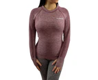 P.O.S.E Compel Long Sleeve Gym Sports Top - Red