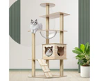 Advwin 138cm Cat Tree Scratching Post Scratcher Tower Condo House Furniture Wood