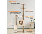 Advwin 138cm Cat Tree Scratching Post Scratcher Tower Condo House Furniture Wood