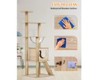 Advwin 138cm Cat Tree Scratching Post Scratcher Tower Condo House Furniture Wood