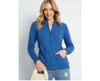Capture - Womens Jumper - Regular Winter Sweater - Blue Pullover - Lambswool - Long Sleeve - Navy - Relaxed Fit - Smart Casual Clothing - Work Wear - Blue