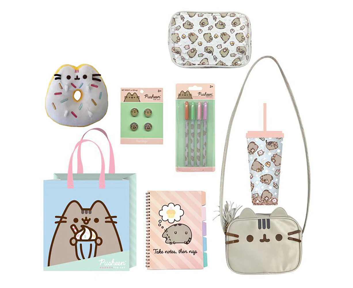 Pusheen 23 Kids Showbag Cosmetics Bag/Notebook Slurpee Cup/Donut Plush Earrings