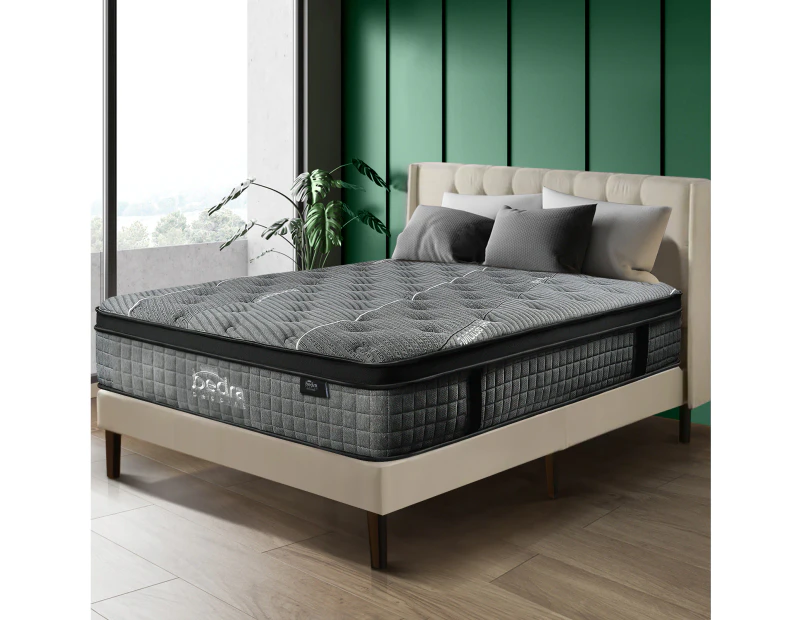 Bedra Queen Mattress Breathable Spring Mattress Euro Top Latex Foam 34cm 7 zone - Multi