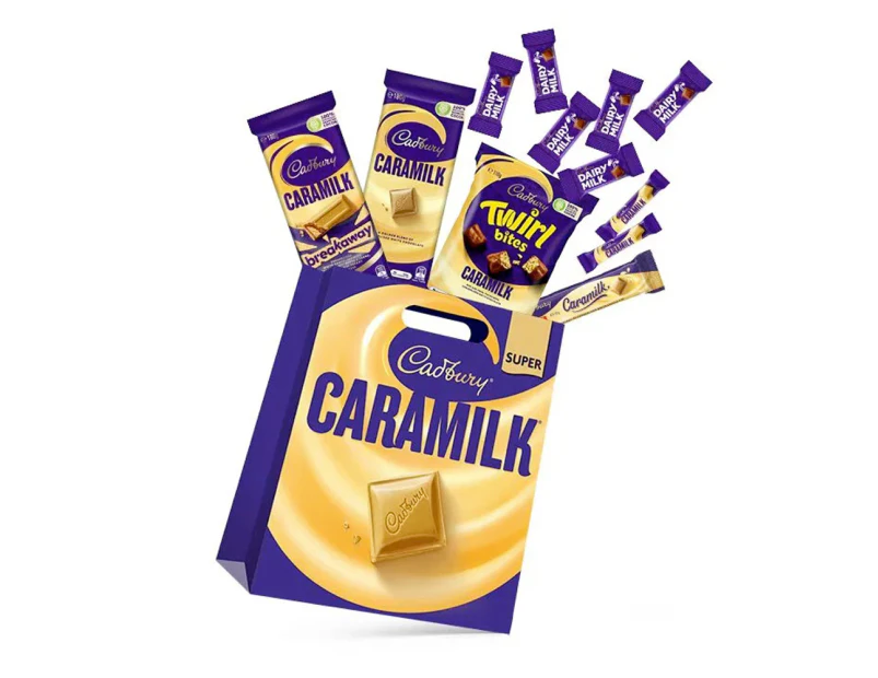 12pc Cadbury Dairy Milk Caramilk Mega Showbag Chocolate Confectionery Mix Snacks