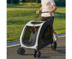 Pawz Pet Dog Stroller Pram Carrier Cat Travel Foldable 4 Wheels 50kg Capacity