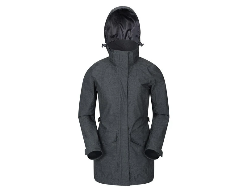 Mountain Warehouse Womens Shore Textured Waterproof Jacket (Grey) - MW107
