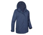 Mountain Warehouse Womens Fell 3 in 1 Water Resistant Jacket (Navy) - MW114