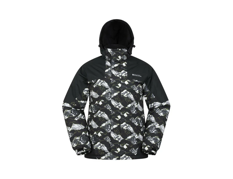 Mountain Warehouse Mens Shadow II Printed Ski Jacket (Charcoal/White) - MW1024