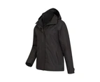 Mountain Warehouse Womens Fell 3 in 1 Water Resistant Jacket (Black) - MW114