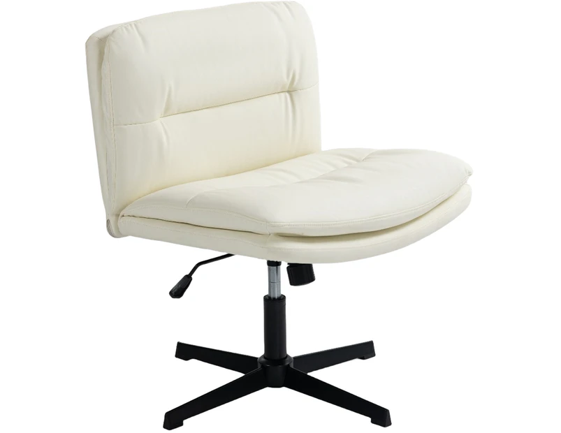 White leather best sale home office chair