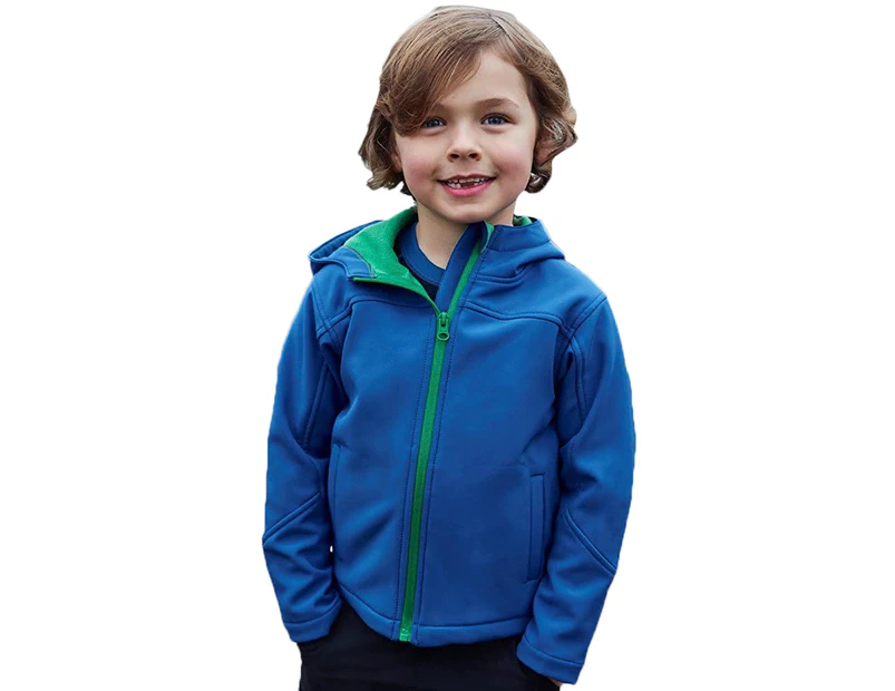 Mountain Warehouse Childrens/Kids Exodus Water Resistant Soft Shell Jacket (Bright Blue) - MW177