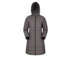 Mountain Warehouse Womens Furnace Down Long Length Padded Jacket (Dark Grey) - MW1801