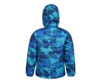 Mountain Warehouse Boys Seasons Camo Padded Jacket (Bright Blue) - MW228