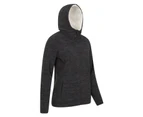 Mountain Warehouse Womens Snowdonia Fleece Full Zip Hoodie (Black) - MW406