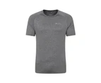 Mountain Warehouse Mens Agra Striped IsoCool T-Shirt (Grey) - MW461