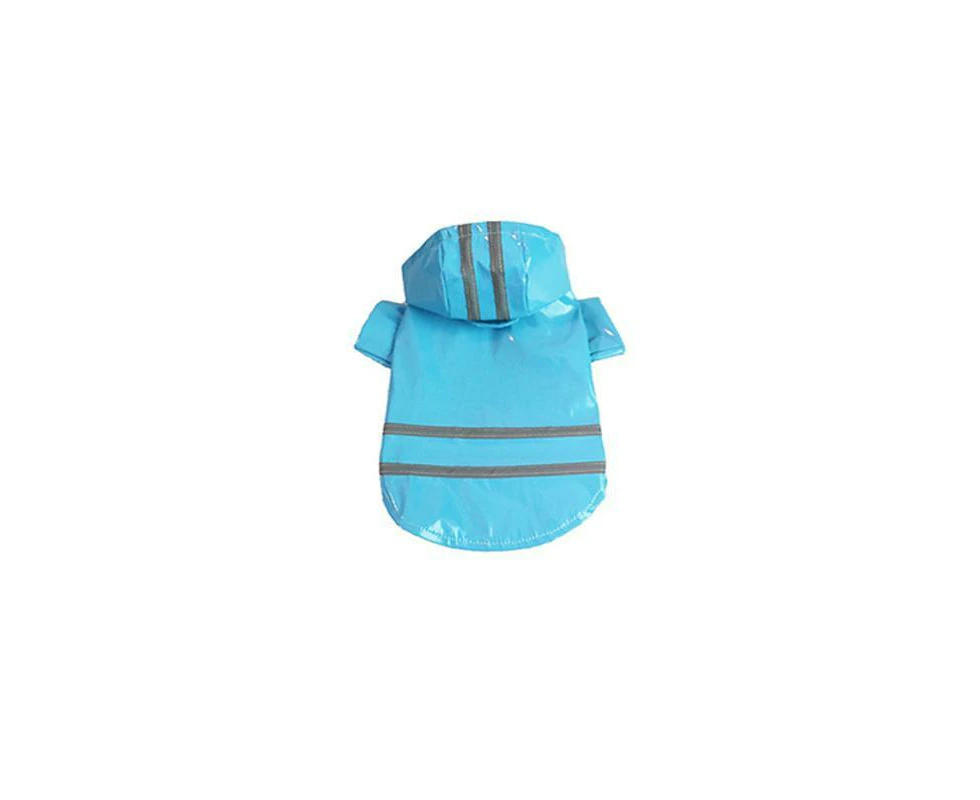 S Size Outdoor Hoodies Jacket Waterproof Pet Dog Clothes Puppy Raincoat Rain Coat - Blue