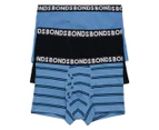 Bonds Men's Everyday Trunks 3-Pack - Blue Stripe/Black/Blue
