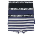 Bonds Men's Everyday Trunks 3-Pack - Navy Stripe/Black/Navy
