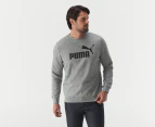 Puma Men's Essentials Big Logo Crew Sweatshirt - Medium Grey Heather