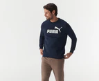 Puma Men's Essentials Big Logo Crew Sweatshirt - Peacoat